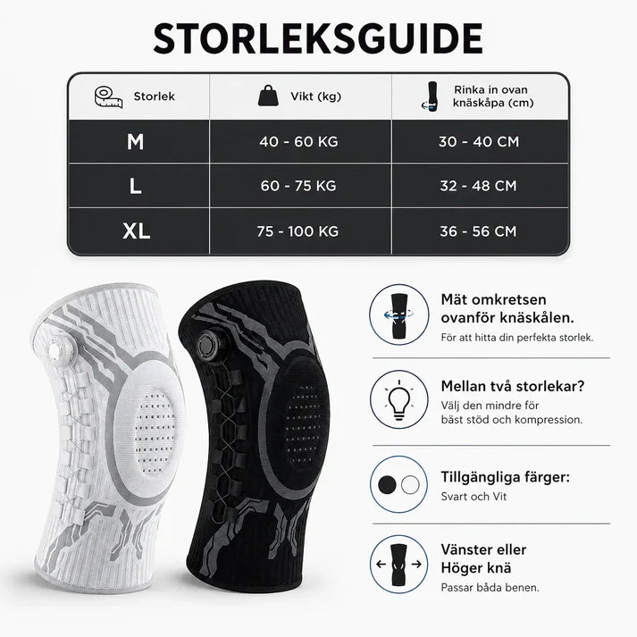 Knäskydd med Dynamisk kompression