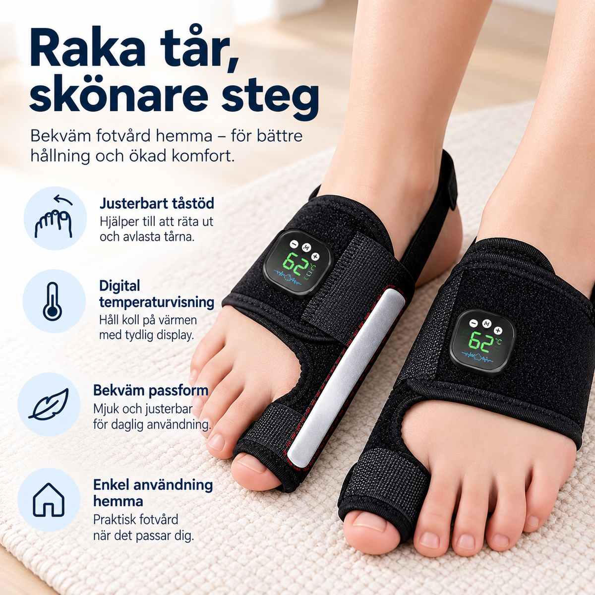 HalluxCare™ Elektriskt Hallux Valgus-stöd