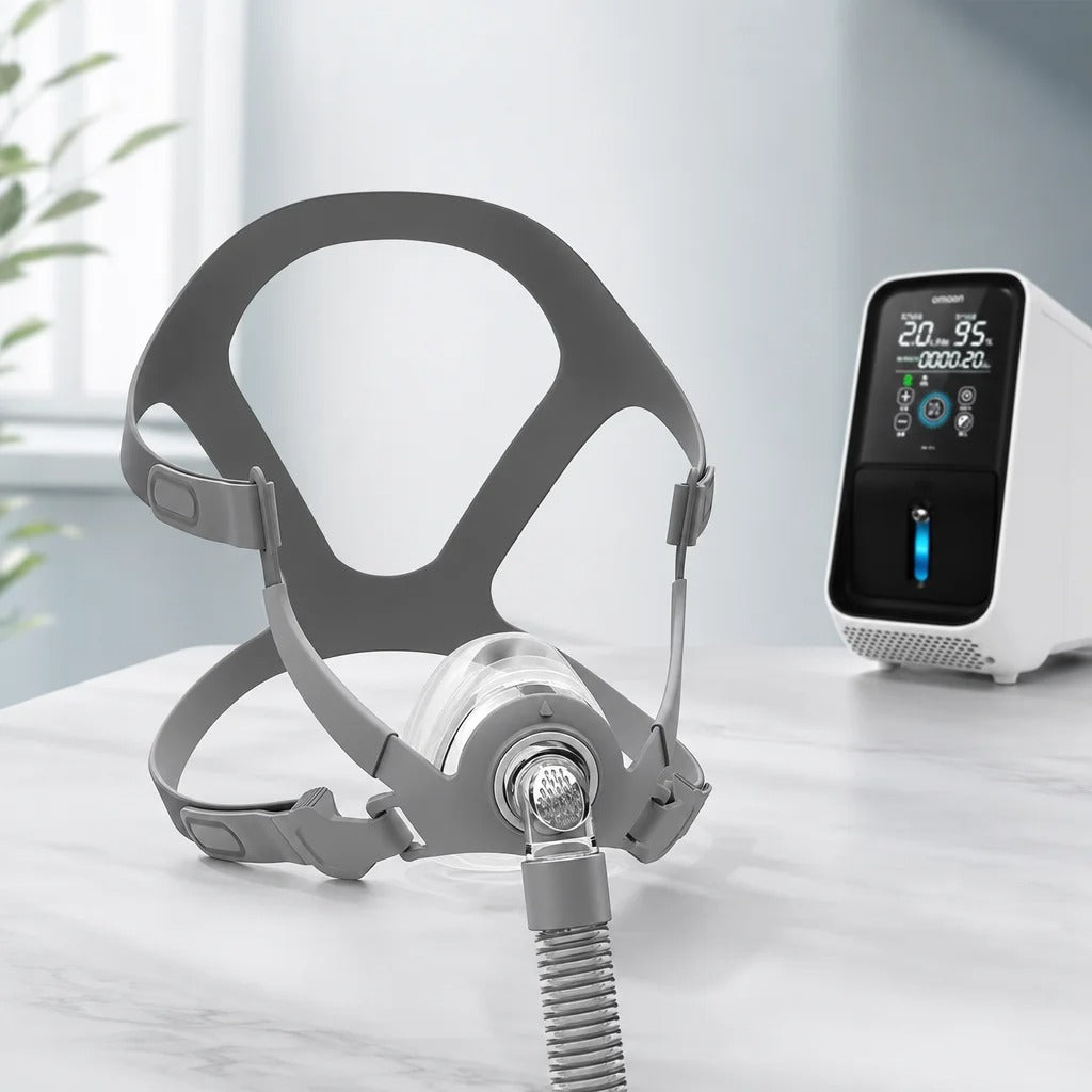 Pannfri CPAP-näsmask med justerbart huvudband
